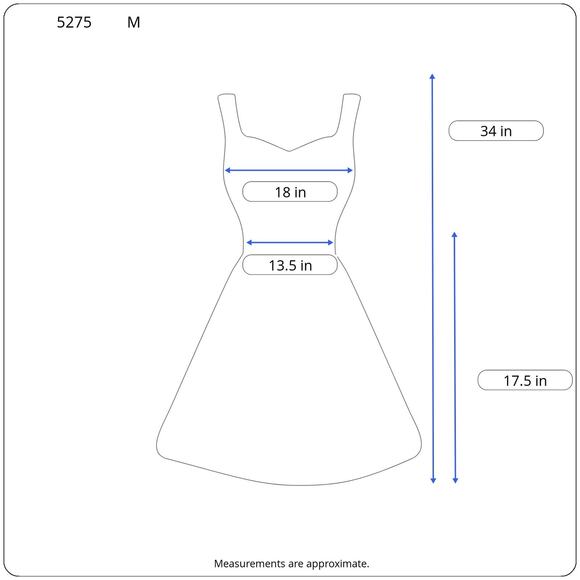 Maison Jules Sapphire Blue Textured Patterned Skater Dress - Women's Size M - Picture 5 of 5